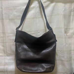 Coach Brown Leather Hobo with Signature Lining